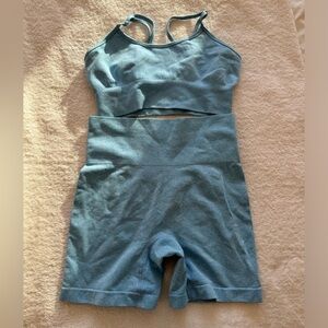 Blue workout set (both pieces)